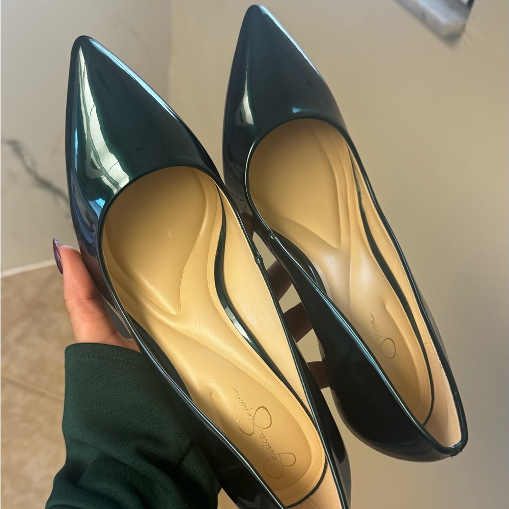 LIKE NEW Forest Green Heels